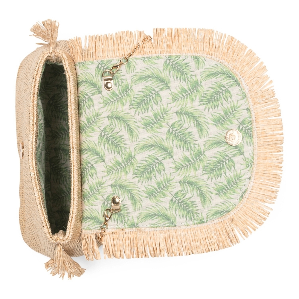 Tommy Bahama Woven Handbag with Bamboo Handle - Picture 3 of 3
